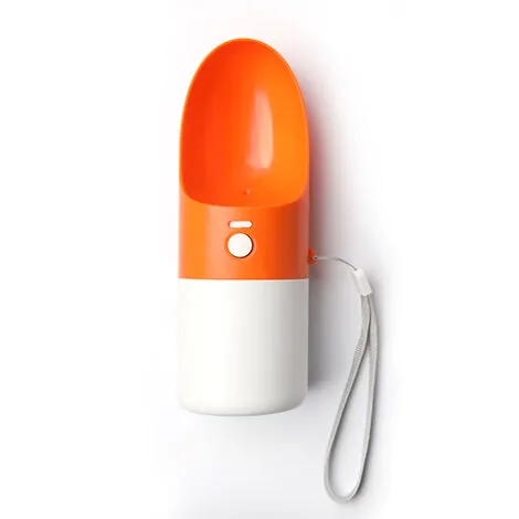 ROCKET Pet Bouteille D'Eau Portable Etanche Voyage Abreuvoir Chiot Feeders Eau Potable Distributeur Pour Animaux De Compagnie En Plein Air Randonnee Pedestre 230Ml, Orange -Pas Cher ROCKET Magasin 26924790 1
