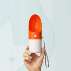 ROCKET Pet Bouteille D'Eau Portable Etanche Voyage Abreuvoir Chiot Feeders Eau Potable Distributeur Pour Animaux De Compagnie En Plein Air Randonnee Pedestre 230Ml, Orange -Pas Cher ROCKET Magasin 26924790 3