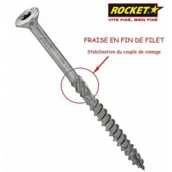 Vis Charpente - Rocket - 6 X 80/60 - TX 30 Boite De 100 -Pas Cher ROCKET Magasin 5375015 3