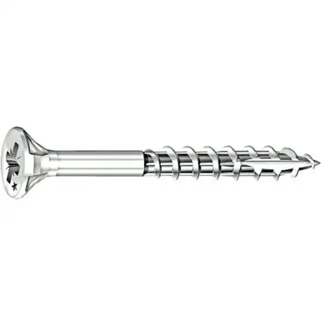 Vis à Bois Aggloméré Rocket Acier Zingué Blanc Tête Fraisée Empreinte PZ Partiellement Filetée 45x4530mm De 500 P - Zingué Blanc 1 Vis à Bois Aggloméré Rocket Acier Zingué Blanc Tête Fraisée Empreinte PZ Partiellement Filetée 45x4530mm De 500 P - Zingué Blanc