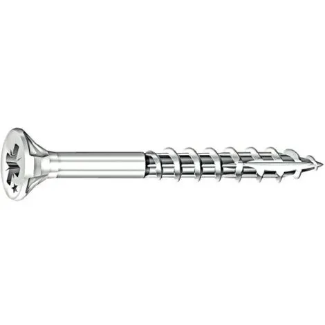 Vis à Bois Aggloméré Rocket Acier Zingué Blanc Tête Fraisée Empreinte PZ Partiellement Filetée 6x6035mm De 200 P - Zingué Blanc 1 Vis à Bois Aggloméré Rocket Acier Zingué Blanc Tête Fraisée Empreinte PZ Partiellement Filetée 6x6035mm De 200 P - Zingué Blanc